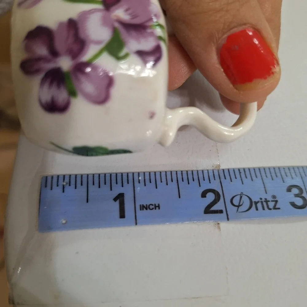 Vintage Foley & Rosina Bone China Mini Tea Cup & Saucer, England‎ 2 Sets